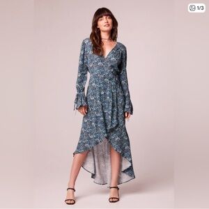 Band of the free JEWEL TEAL FLORAL WRAP MAXI DRESS  ✨